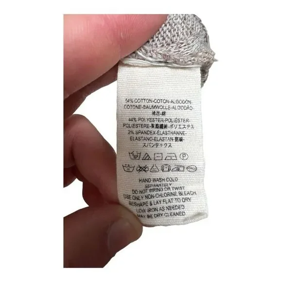 Free People Women's Clarissa Pullover Ribbed Mock Neck Sweater Tan/White Size XS - Picture 3 of 6